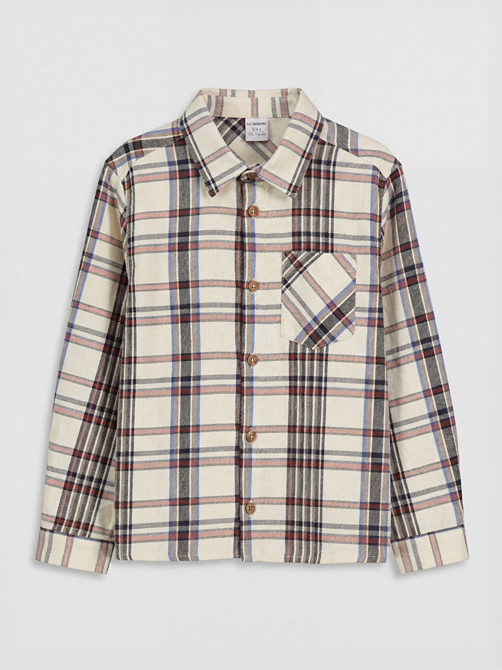 Bej Ekose Erkek Çocuk Gömlek