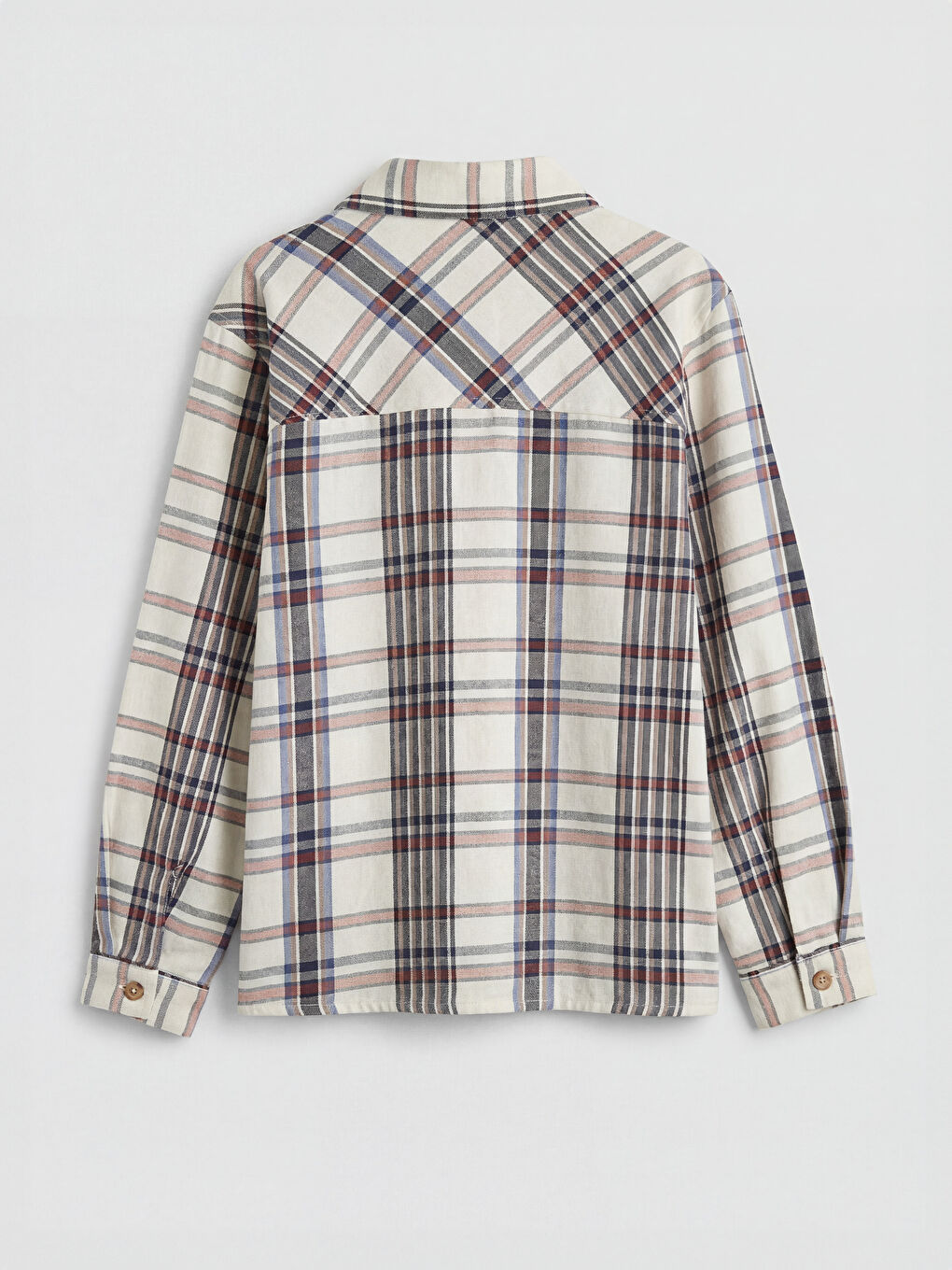 Bej Ekose Erkek Çocuk Gömlek-1