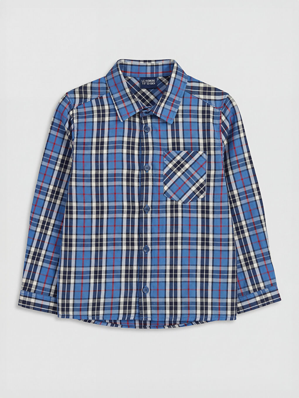 Mavi Ekose Erkek Çocuk Gömlek