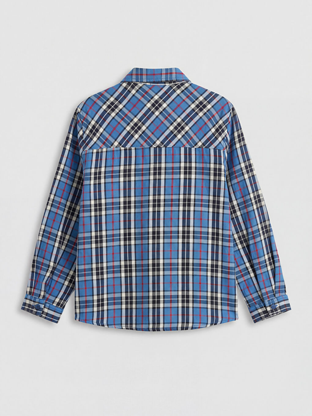 Mavi Ekose Erkek Çocuk Gömlek-1