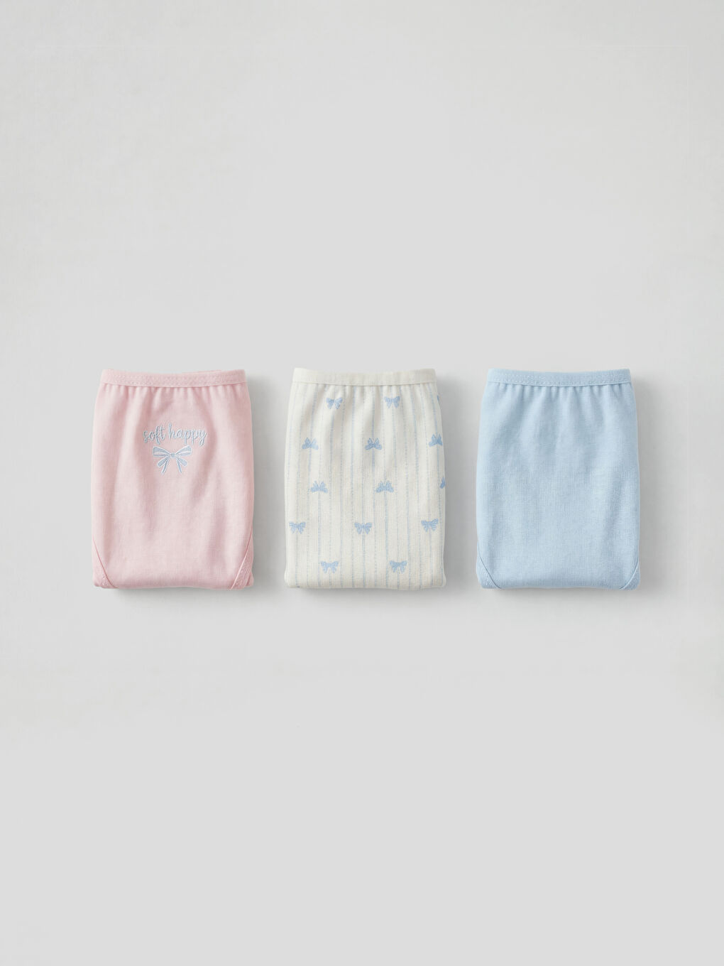 Mavi Desenli Kız Çocuk Külot 3'lü