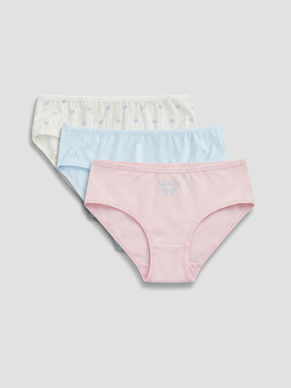 Mavi Desenli Kız Çocuk Külot 3'lü-5