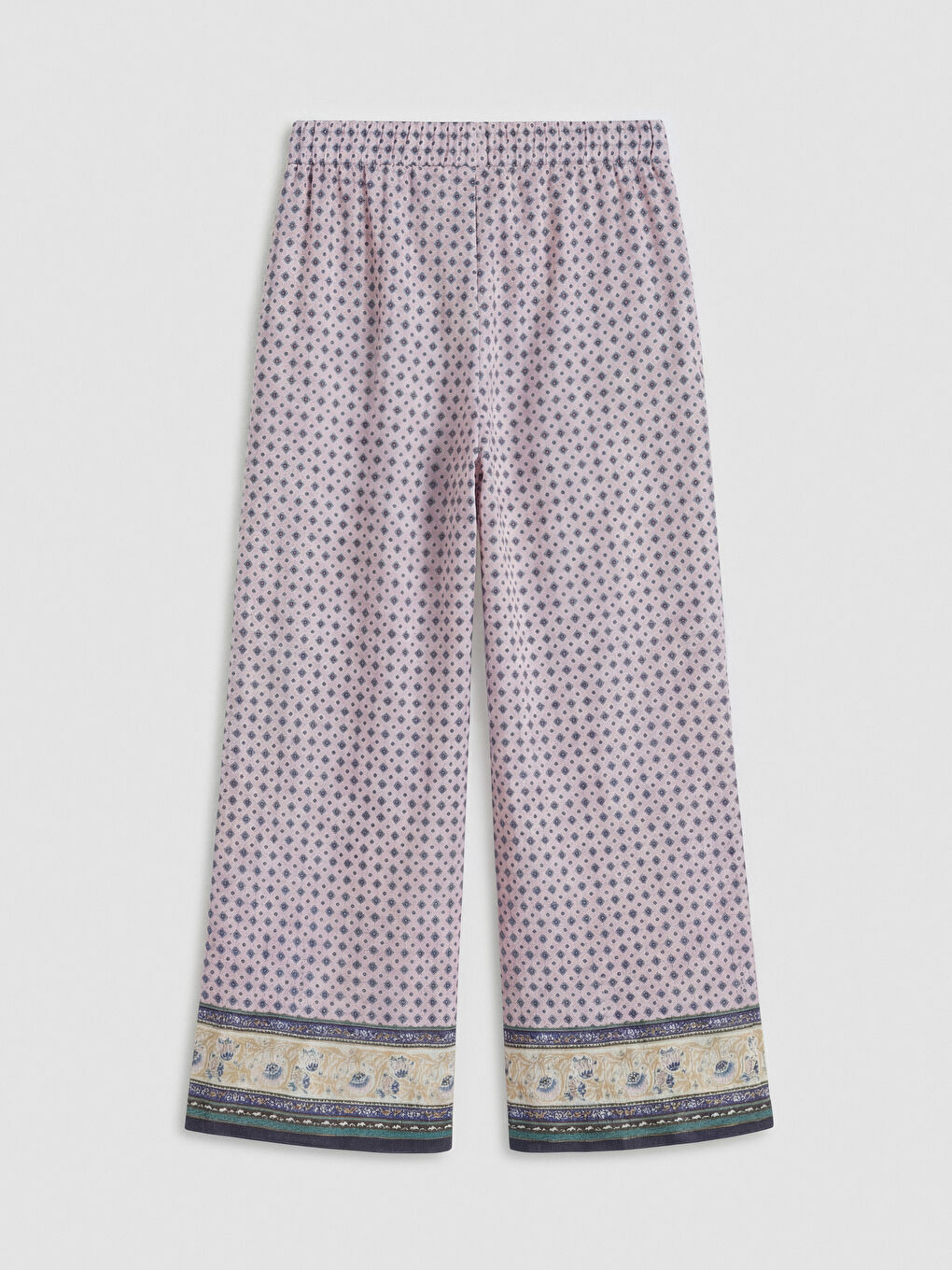 Lila Desenli Kız Çocuk Pantolon-1