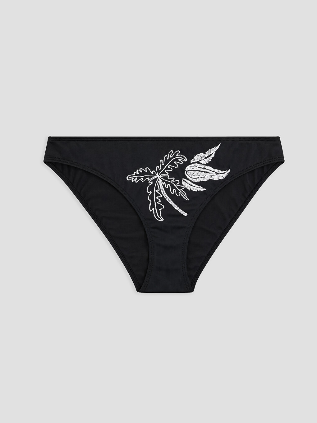 Siyah Nakışlı Kadın Bikini Alt