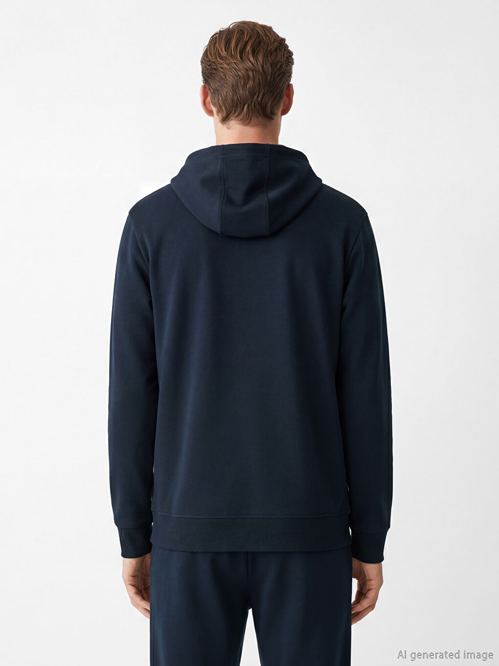 Antrasit Kapüşonlu Erkek Fermuarlı Sweatshirt-2