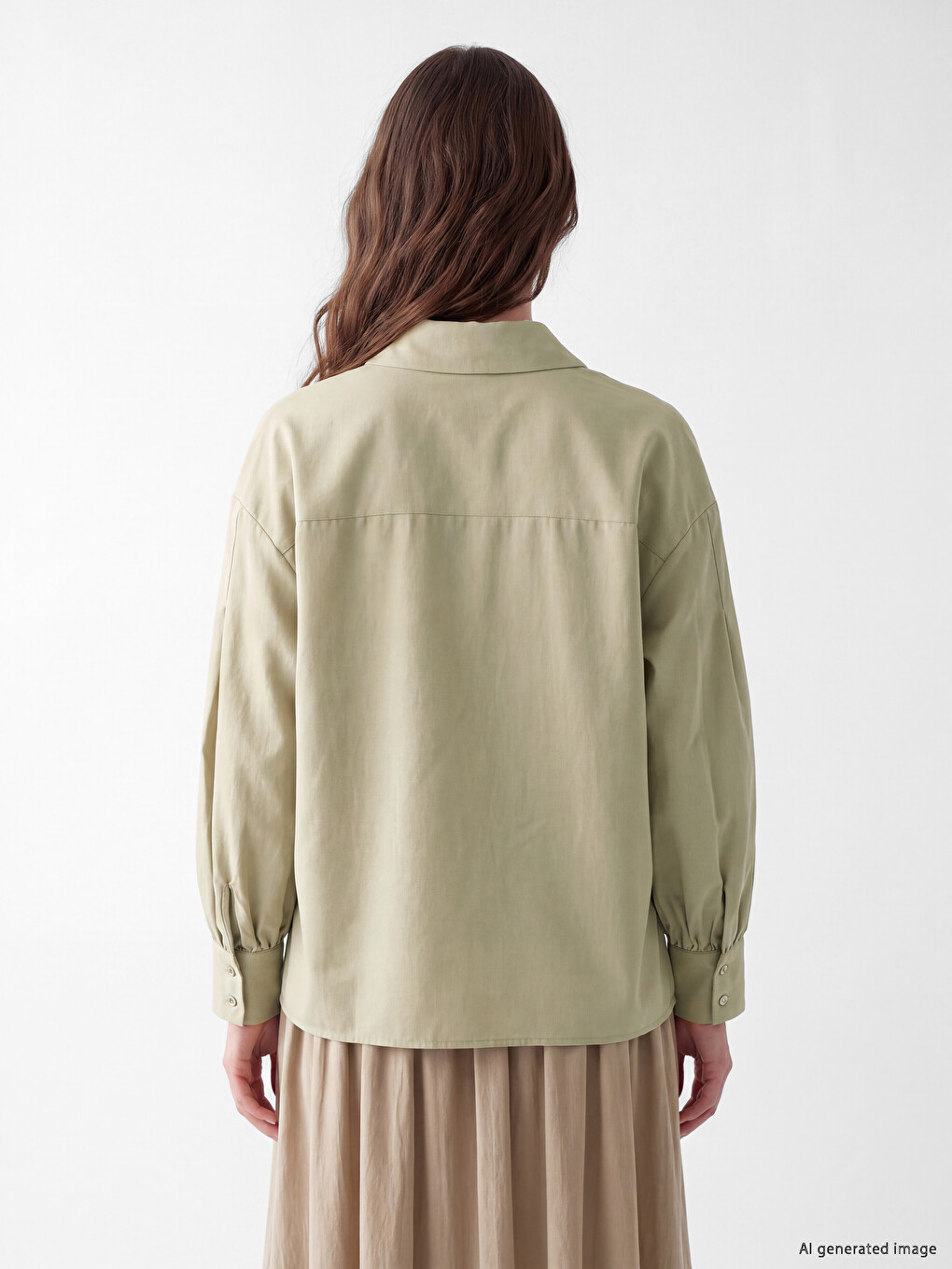 Chemise Plissée À Coupe Ample Pour Femme-3