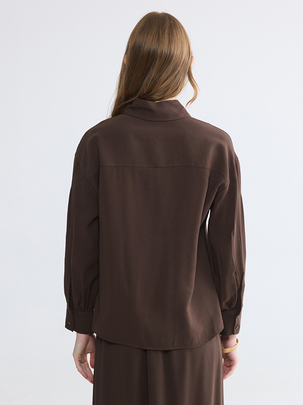 Loose Fit Pleated Women's Shirt-3