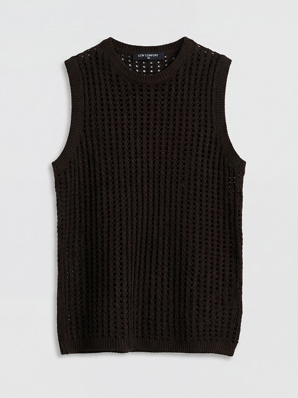 Kahverengi Bisiklet Yaka Ajurlu Kadın Triko Süveter