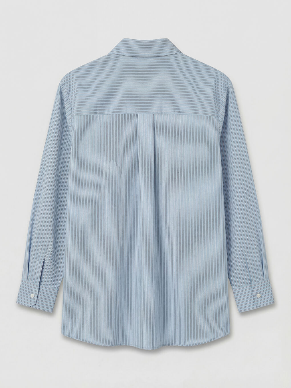 Mavi Çizgili Poplin Kadın Gömlek Tunik-1