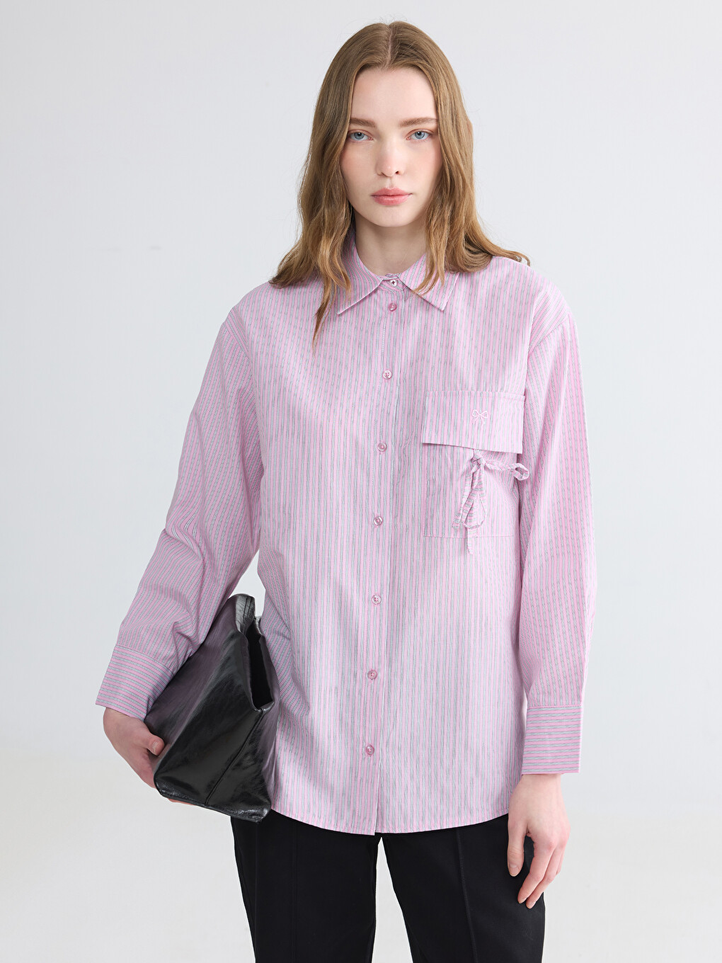 Woman Pink Shirt Tunic-1