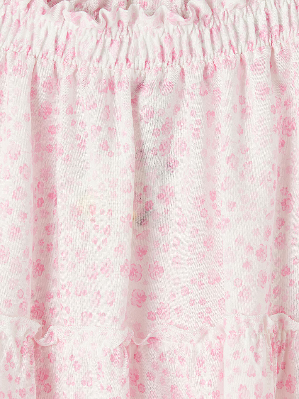 Pembe Beli Lastikli Kız Çocuk Katlı Etek-2