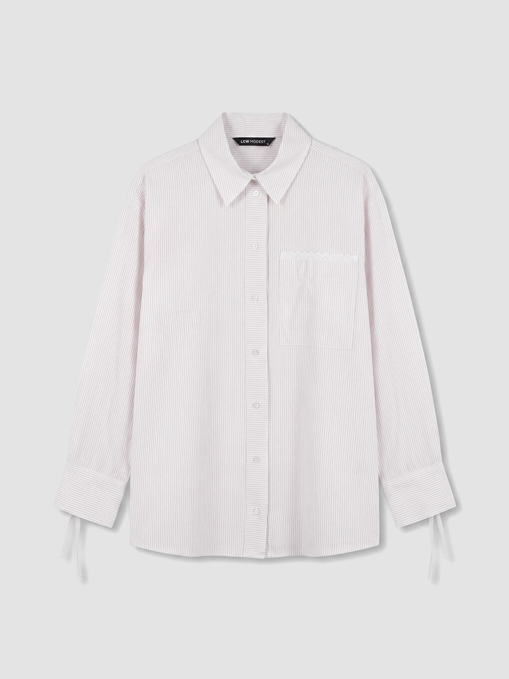 Pembe Çizgili Oversize Kadın Gömlek Tunik