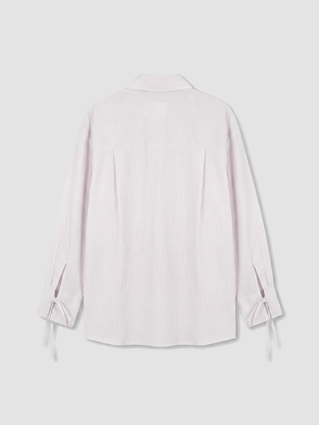 Pembe Çizgili Oversize Kadın Gömlek Tunik-2