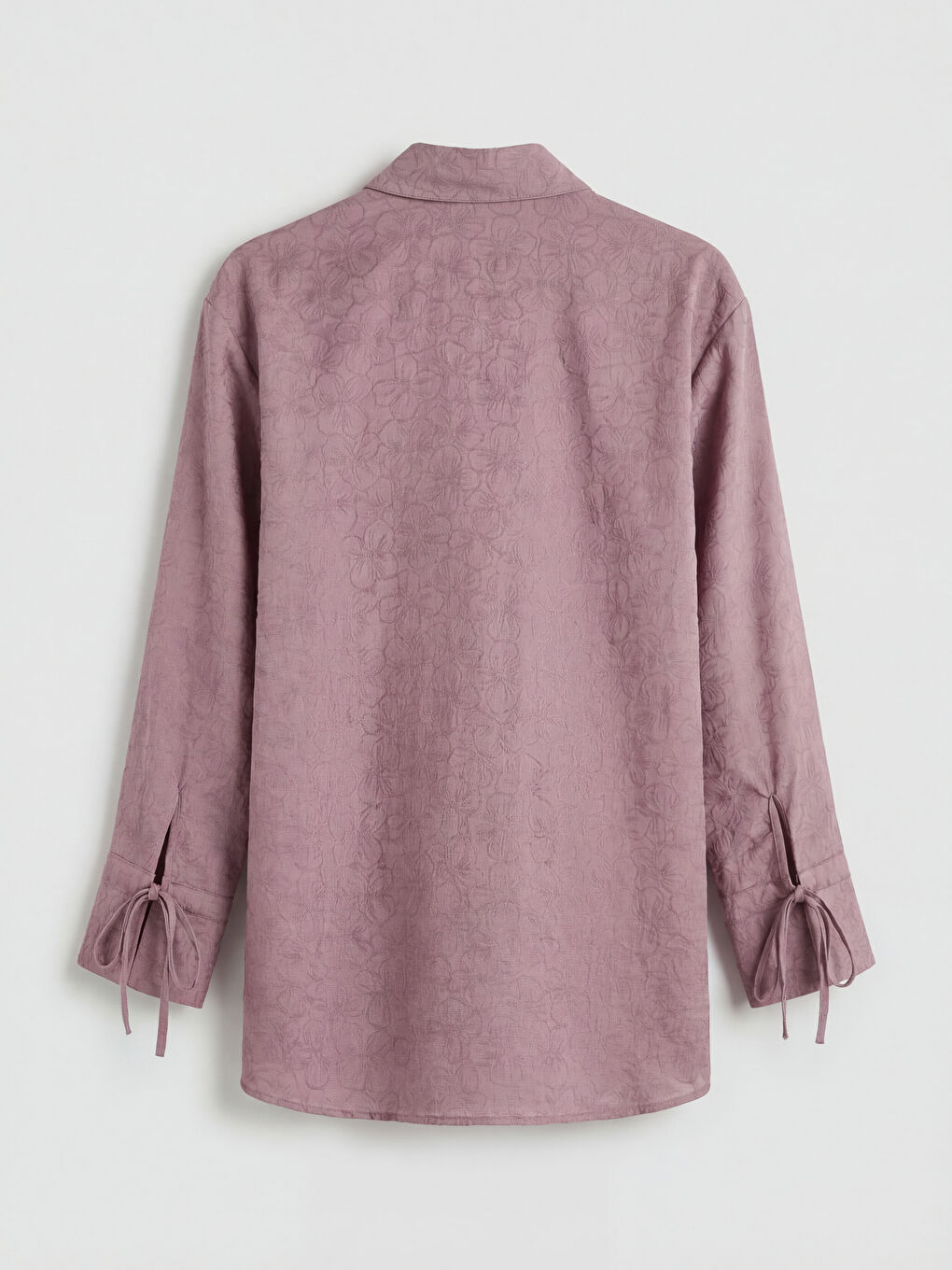 Lila Desenli Modal Karışımlı Kadın Gömlek Tunik-1