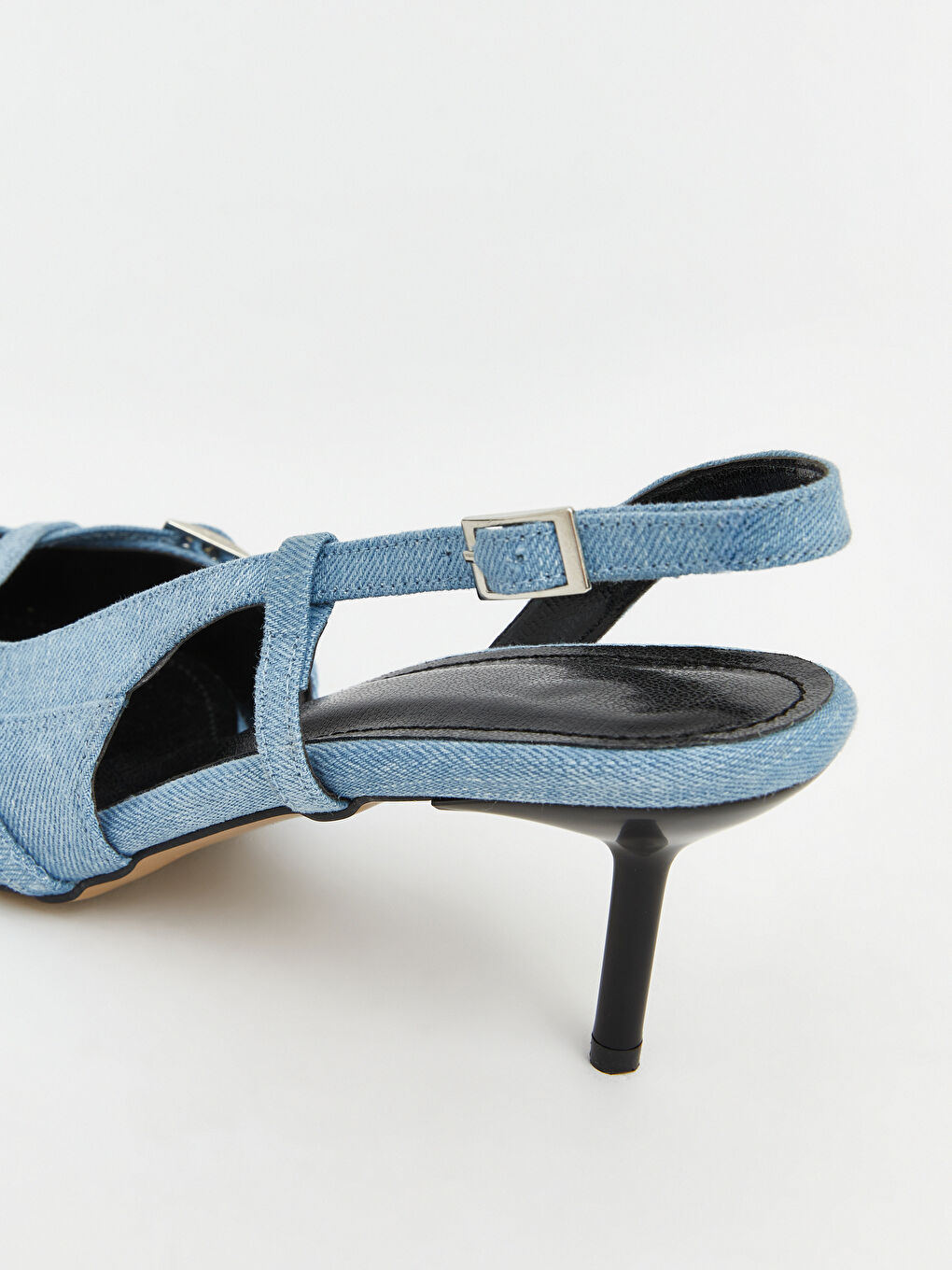 Mavi Sivri Burun Kadın Topuklu Ayakkabı-4