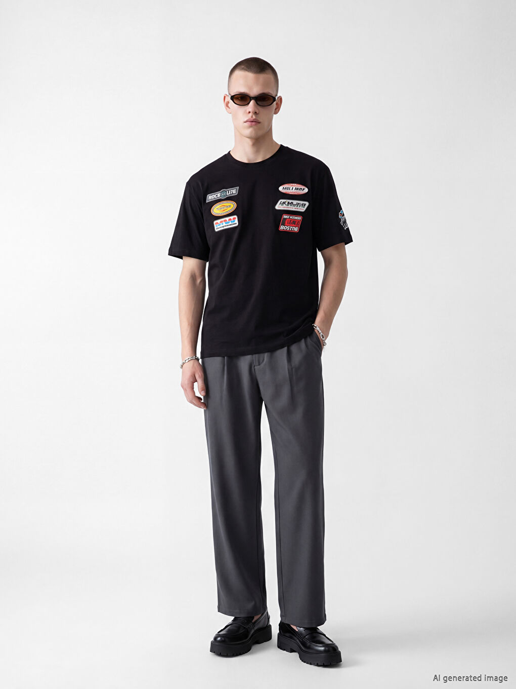 Crew Neck Hot Wheels Printed Men's T-Shirt-1