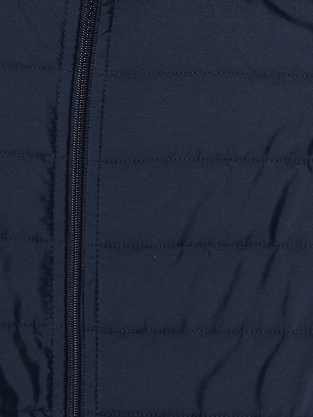 Lacivert Dik Yaka Kapitone Erkek Yelek-3