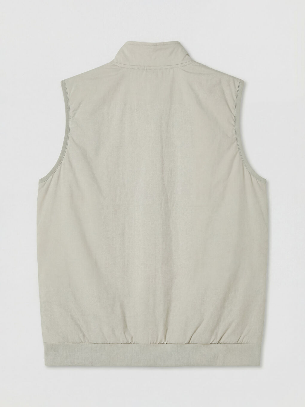 Bej Dik Yaka Erkek Fermuarlı Yelek-6