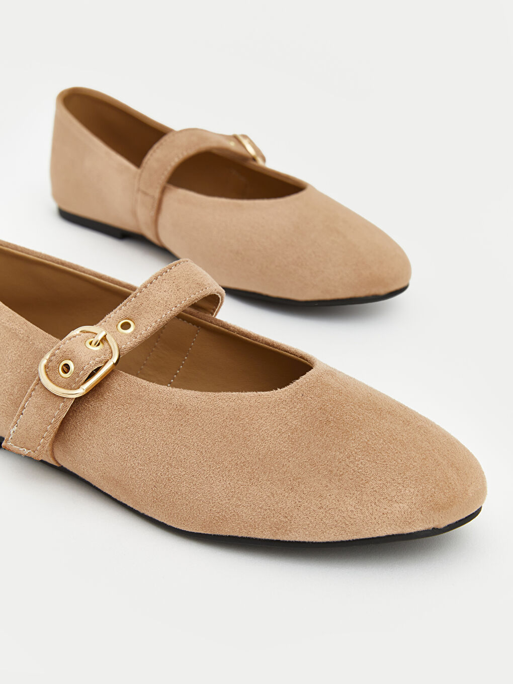 Bej Süet Görünmlü Kadın Babet-2