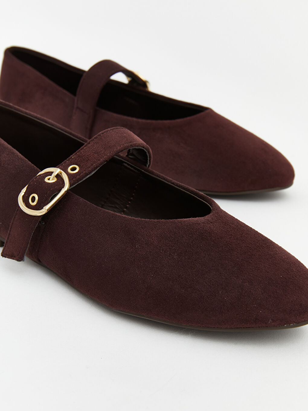 Kahverengi Süet Görünmlü Kadın Babet-2