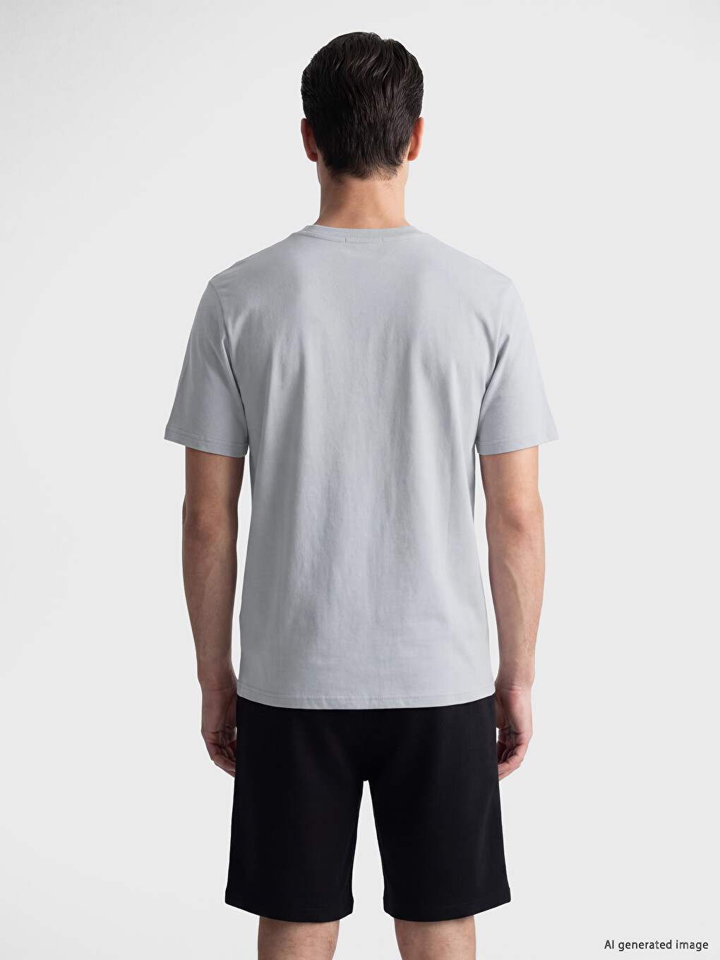 %100 Cotton Regular Fit Basic T-shirt-3