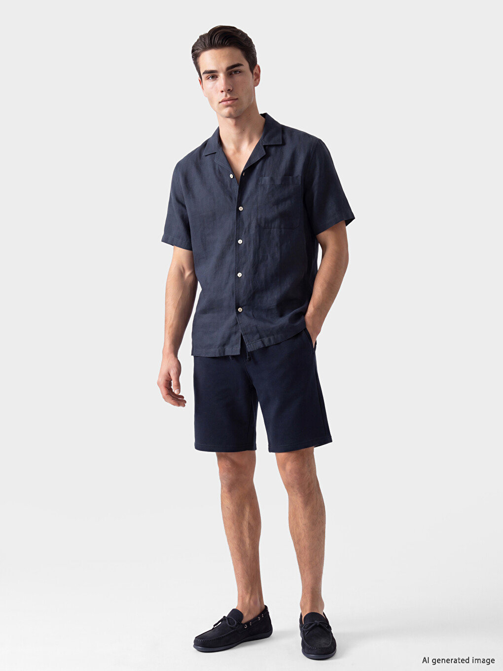 Regular Fit Pique Men's Shorts-1