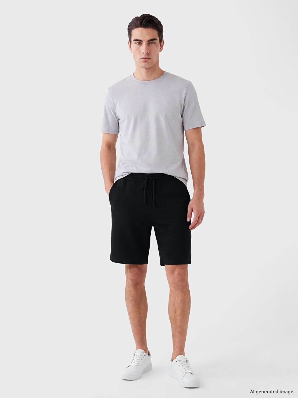 Regular Fit Men's Pique Shorts-1