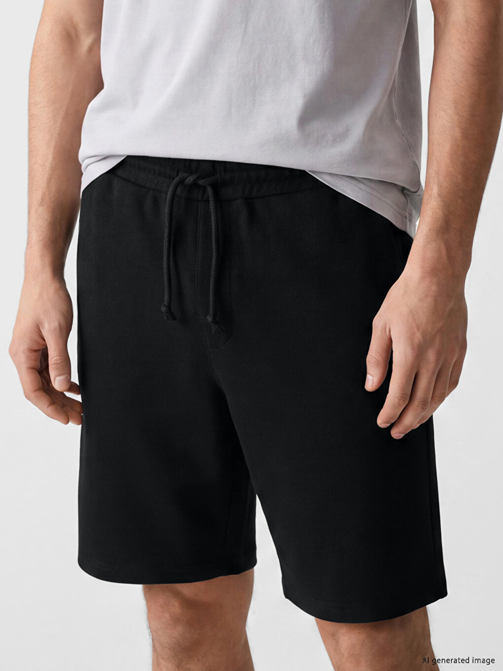 Regular Fit Men's Pique Shorts-2