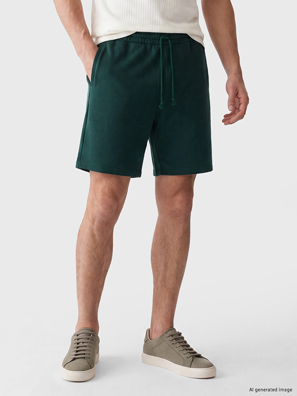 Regular Fit Pique Men's Shorts-1