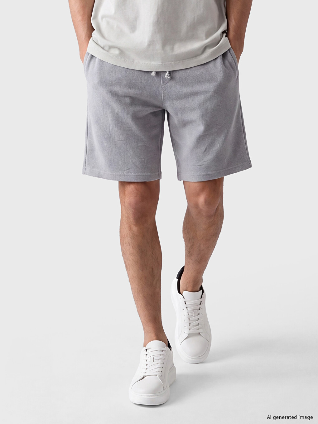 Regular Fit Pique Men's Shorts-1