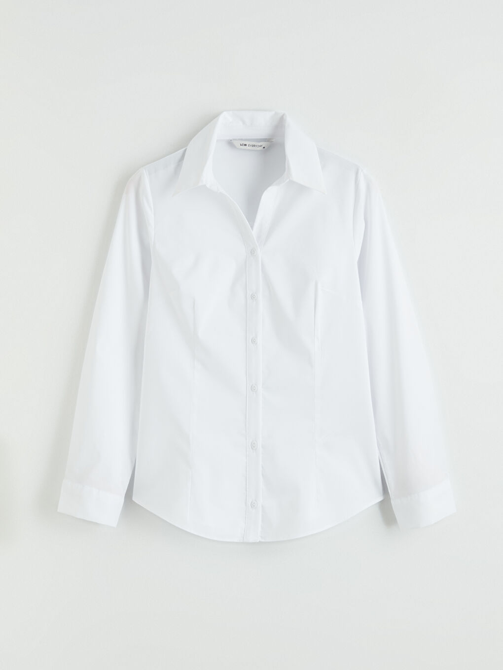 Beyaz Poplin Kadın Gömlek