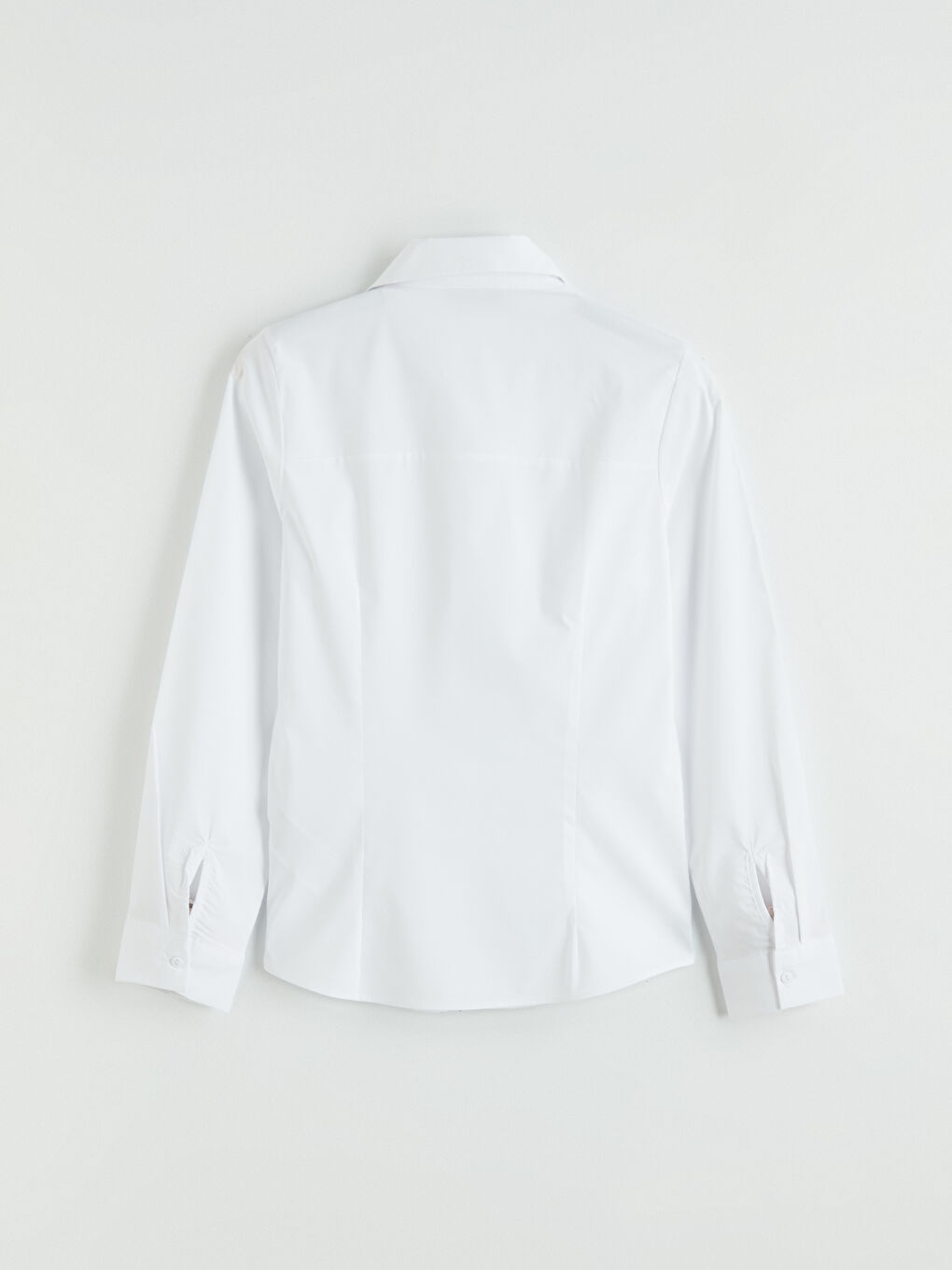 Beyaz Poplin Kadın Gömlek-2