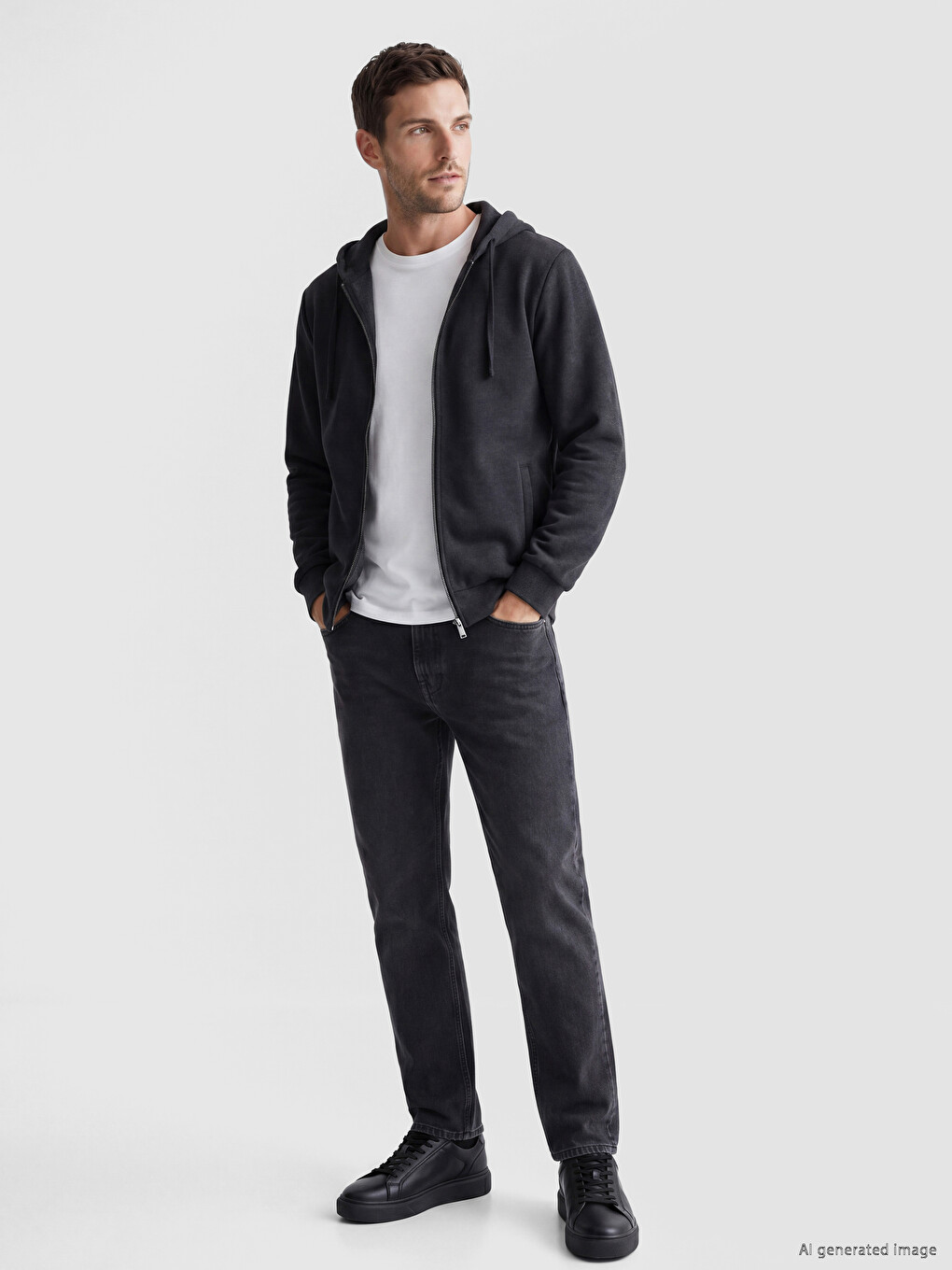 Sweat À Capuche Zippé Pour Homme-1