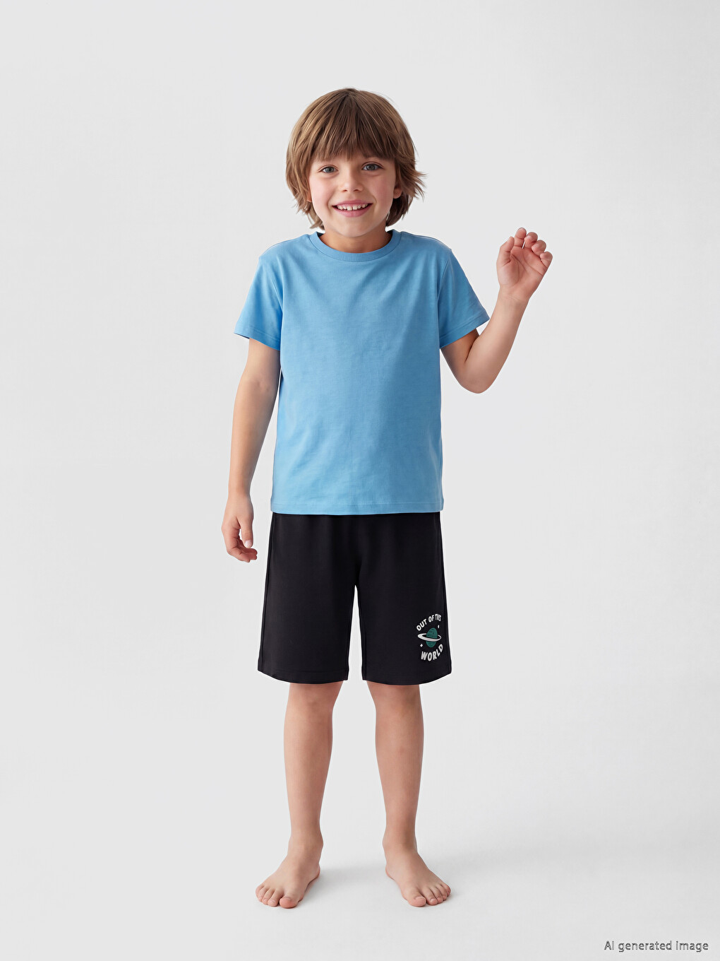 Siyah Baskılı Erkek Çocuk Pijama Altı 2'li-3