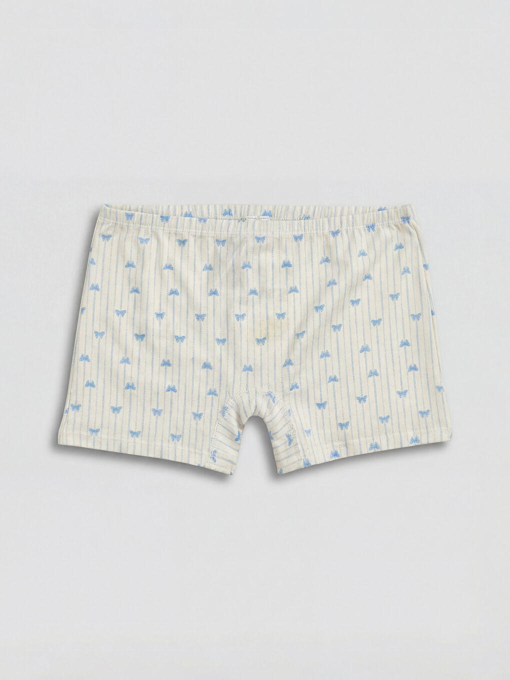 Mavi Baskılı Kız Çocuk Boxer 3'lü-3