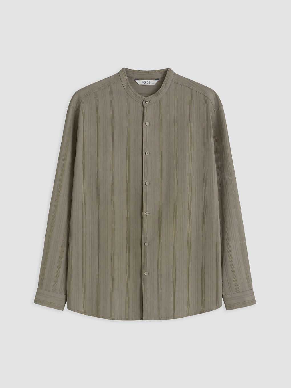 Haki Loose Fit Gabardin Erkek Gömlek
