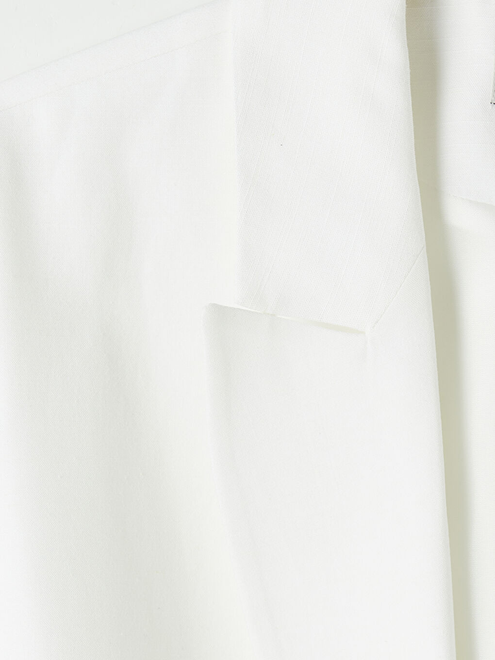 Beyaz Keten Karışımlı Kadın Klasik Yelek-2