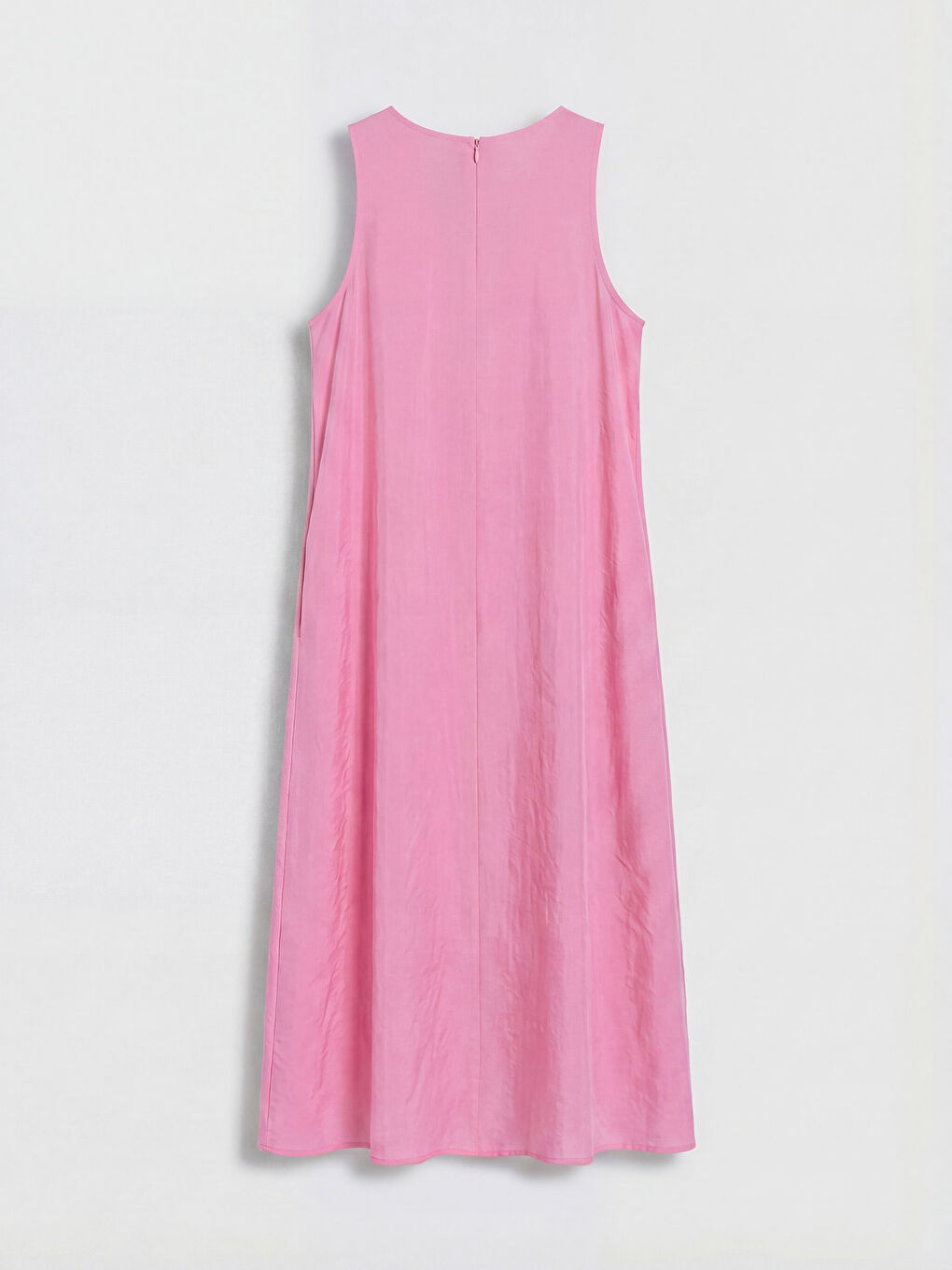 Pembe Bisiklet Yaka Cepli A Kesim Elbise-1