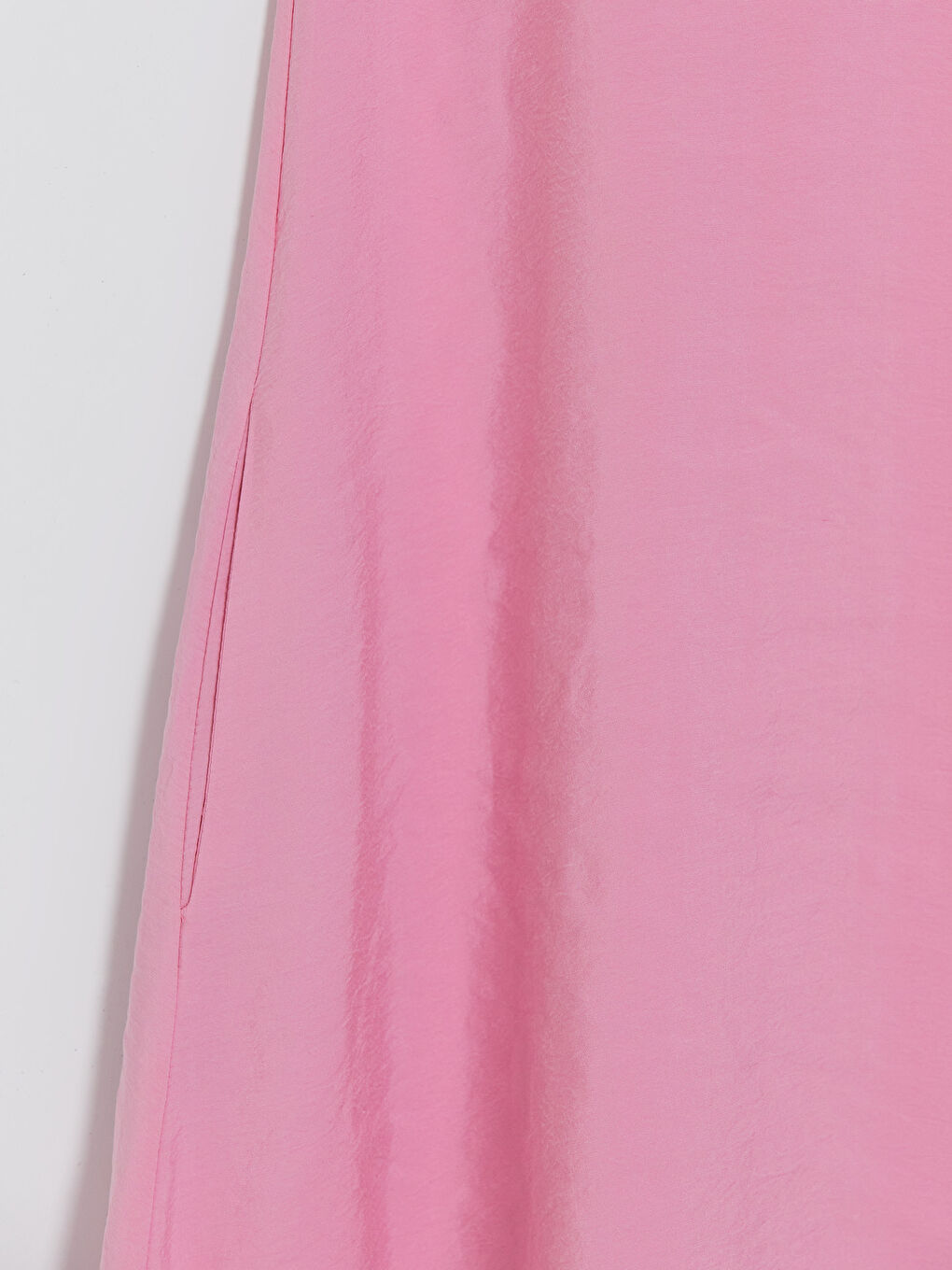 Pembe Bisiklet Yaka Cepli A Kesim Elbise-2