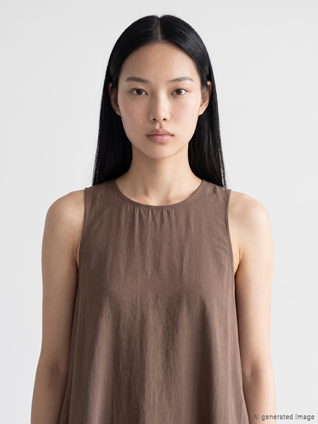 Crew Neck Pocketed A-Line Dress-2