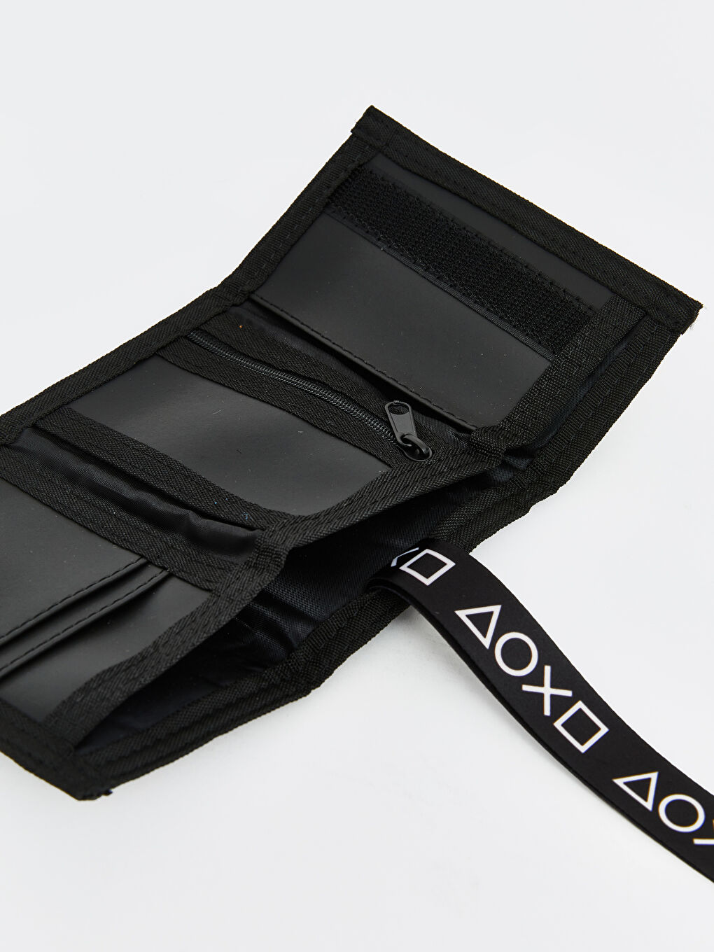 Siyah Playstation Baskılı Erkek Çocuk Boyun Askılı Cüzdan-3