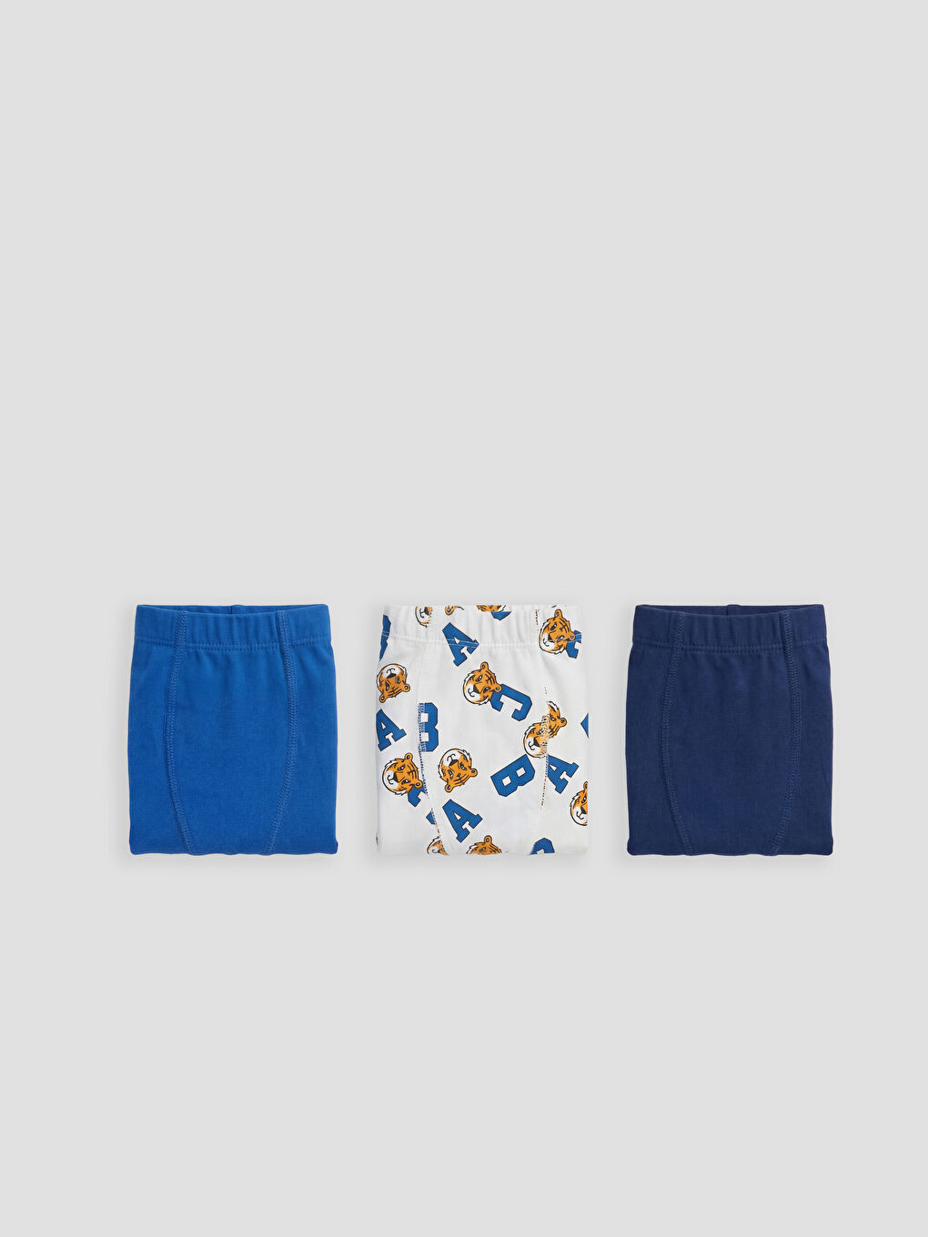 Beyaz Desenli Erkek Çocuk Boxer 3'lü