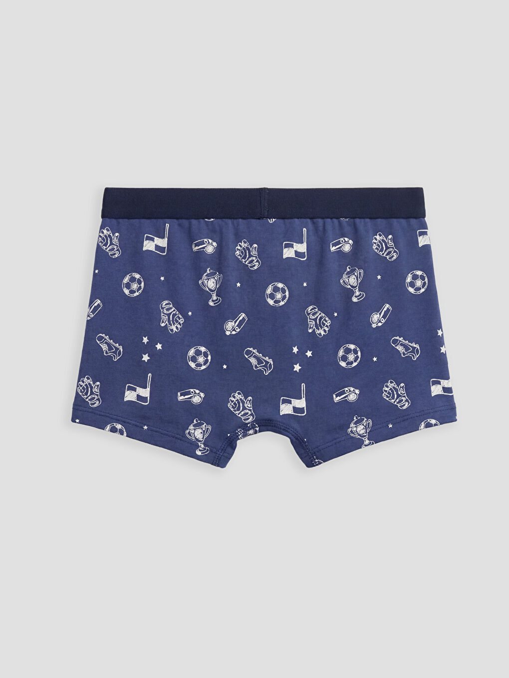 Lacivert Desenli Erkek Çocuk Boxer 3'lü-5