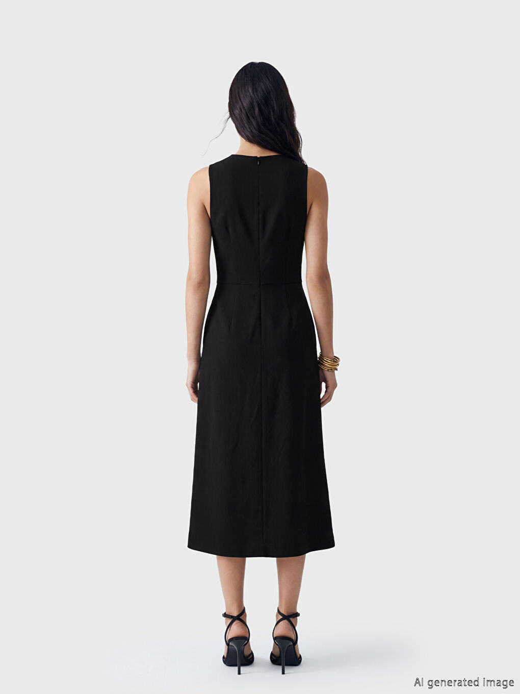 Crew Neck Belted Dress-3