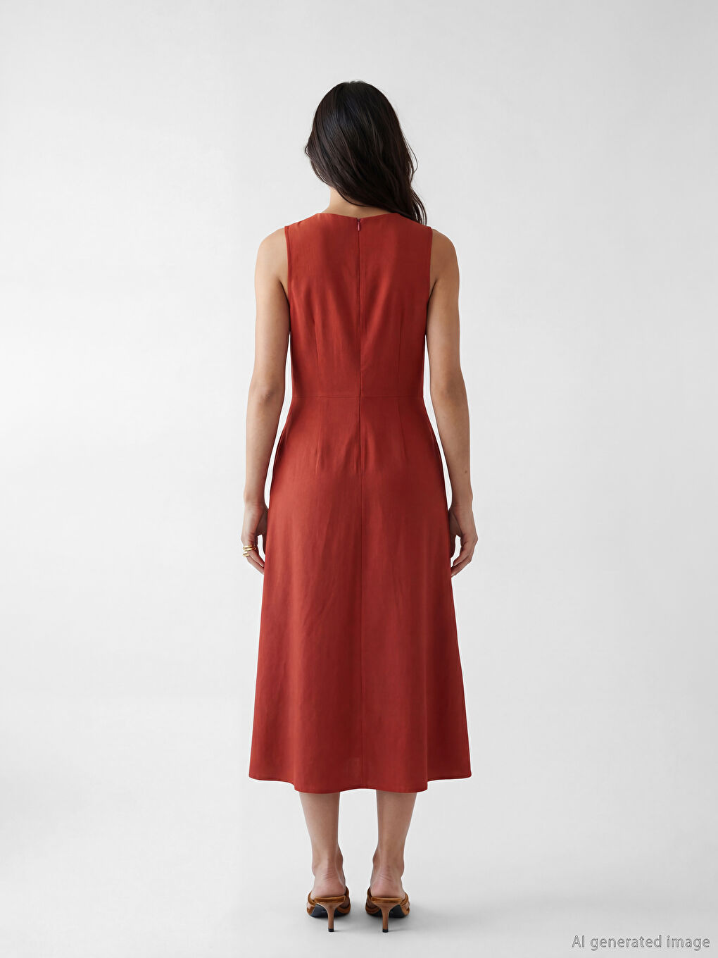 Crew Neck Belted Dress-3