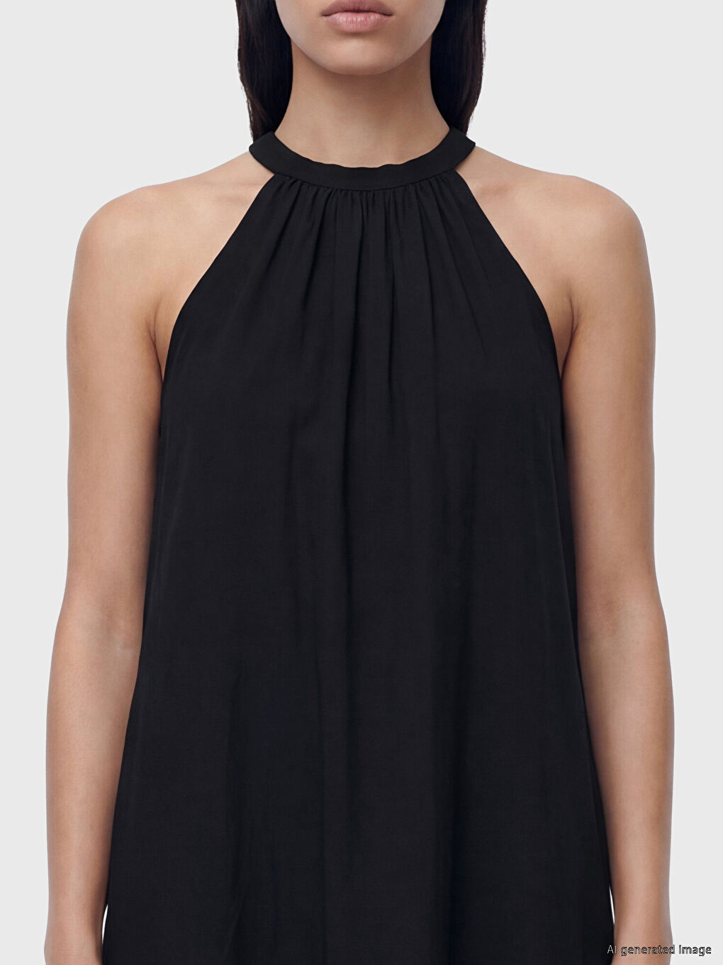 Ruched A-Line Modal Blended Dress-2