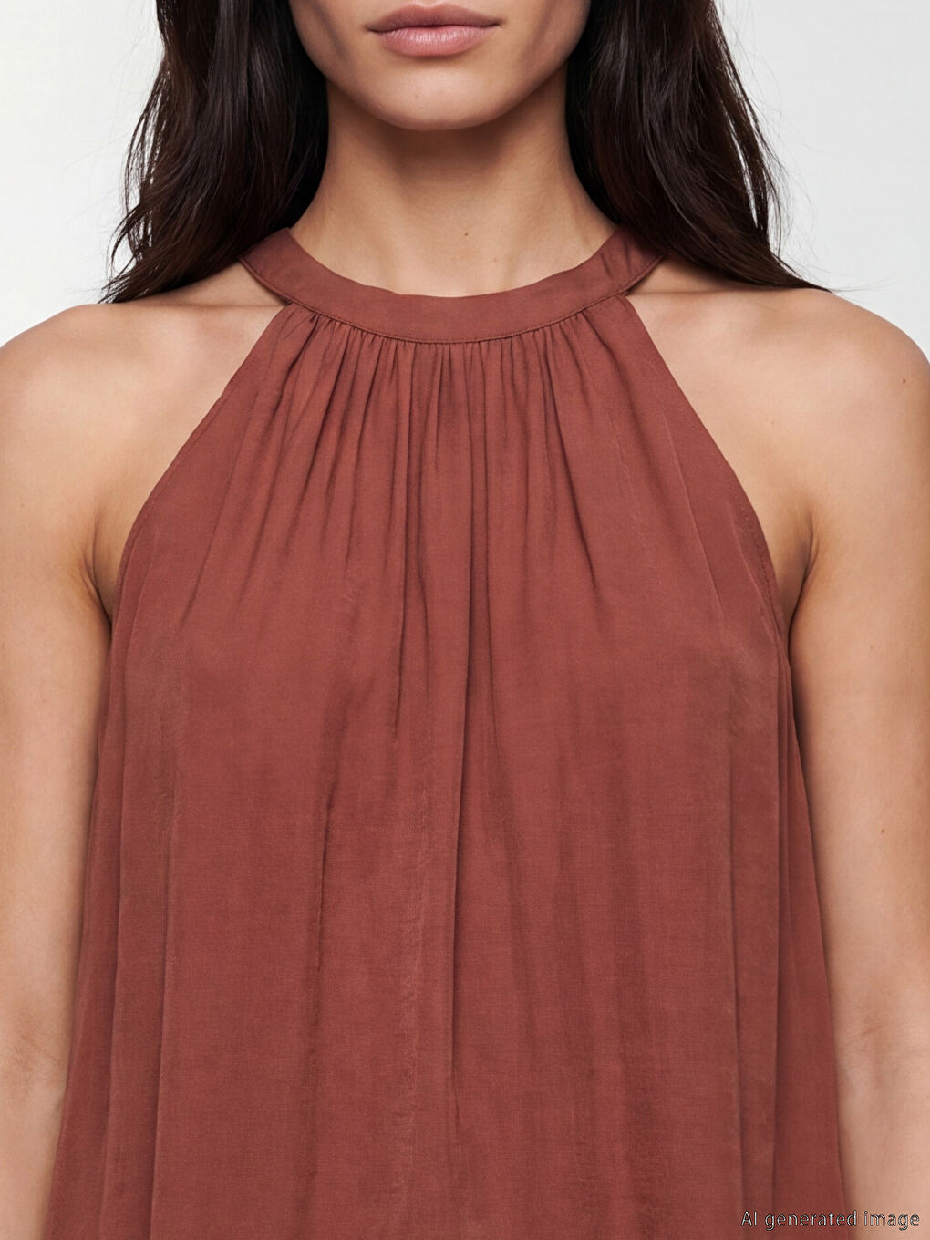 Ruched A-Line Modal Blended Dress-1