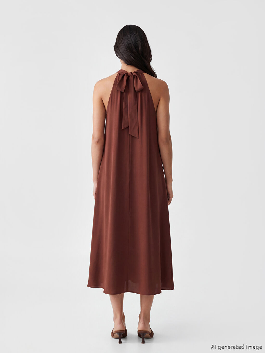 Ruched A-Line Modal Blended Dress-2