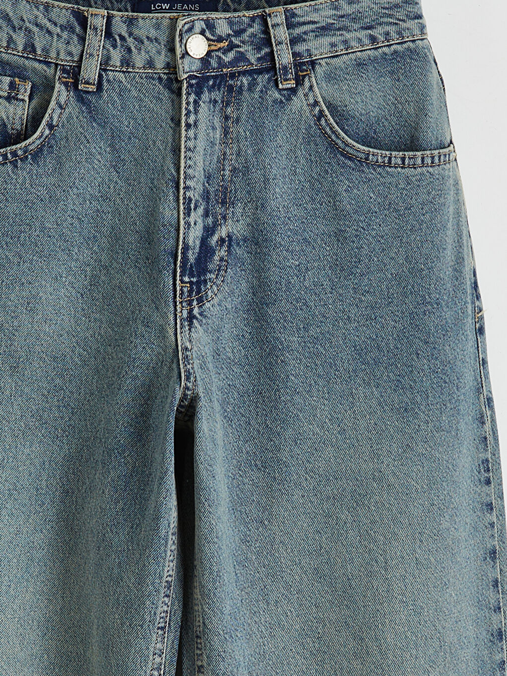 İndigo Wideleg Kadın Jean Pantolon-2