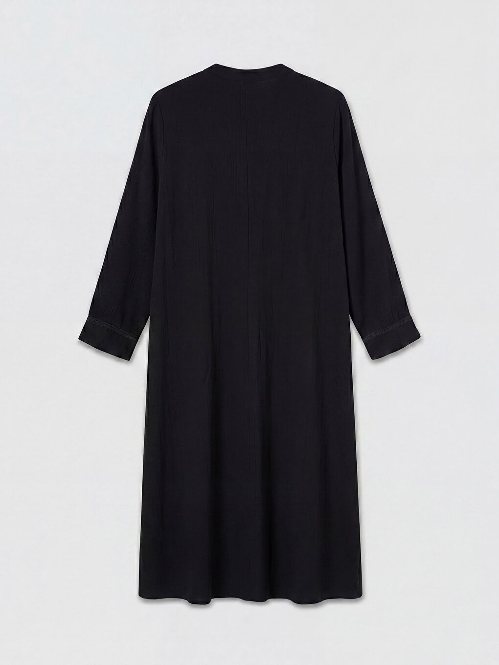 Siyah Bisiklet Yaka Kadın Ferace-1